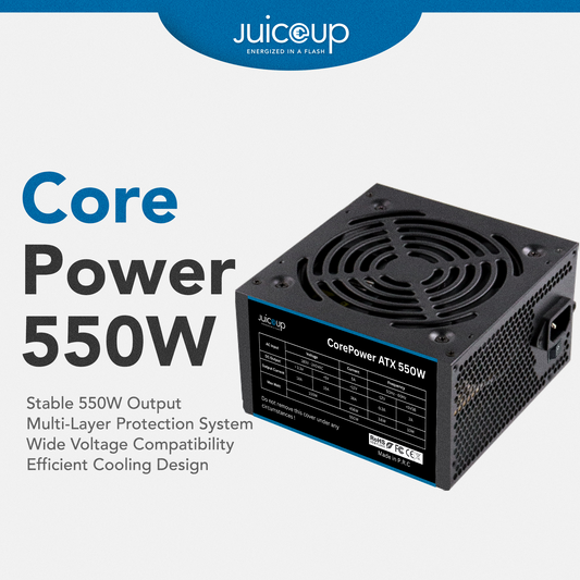 Juice Up CorePower 550W 24-Pin 12V ATX PSU Power Supply