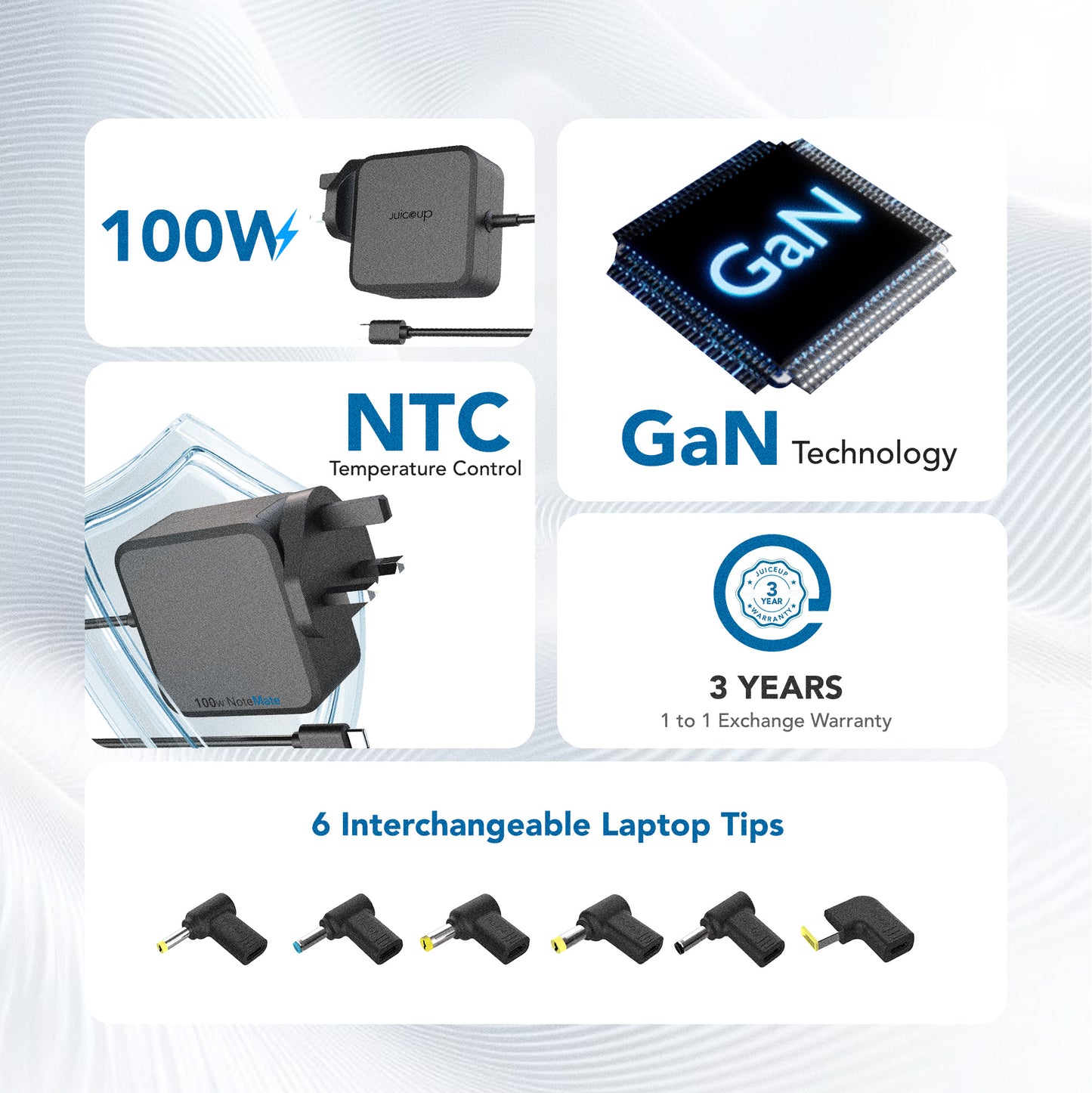 Juice Up NoteMate 100W Laptop Power Adapter