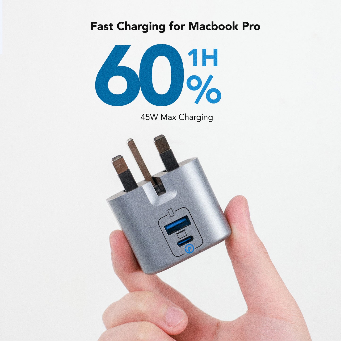 Juice Up PrimeCharge 65W Dual USB-C and 1-Port USB-A Power Adapter
